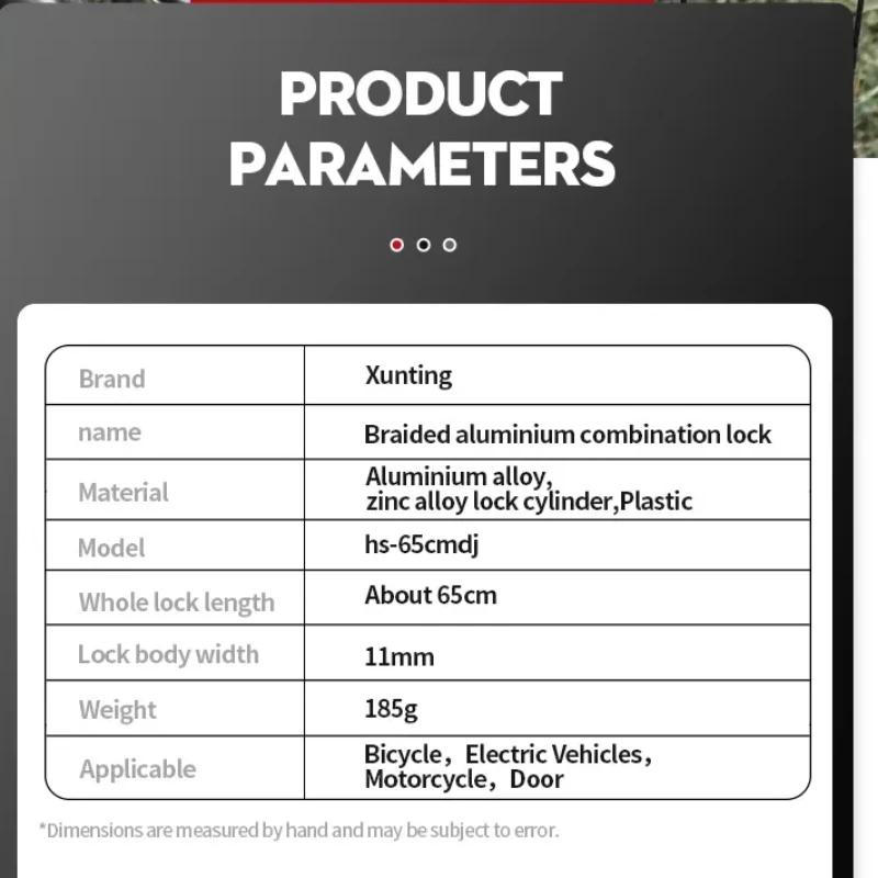 5-Digit Combination Bike Lock – 1200mm Anti-Theft Steel Cable (12mm Thickness) for Bicycle Security