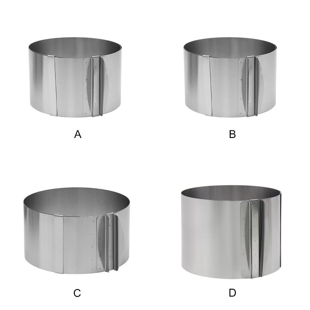 Telescopic Mousse Ring Baking Cake 6-12 Inch Adjustable Mould Tools Stainless Steel Round Bakeware Self-Assembly Pastry