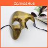 Male Halloween Masquerade Mask With Half Face Design For Adults Cosplay Party