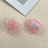 Elegante Tessuto Organza Fiore Design 3D Rose in Organza Fatte a Mano Accessori per Capelli Fai-da-te Accessori per Abbigliamento