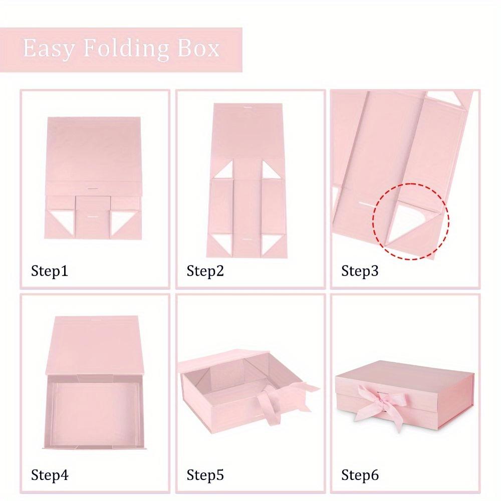 1pc Luxury Gift Box with Lid and Ribbon Treat Boxes Gift Packaging Box for Present Birthday Wedding Anniversary Party Valentine's Day Mother's Day
