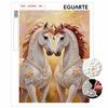 5D Pearl Kit Elegant Horses Design DIY Enamel Ornaments for Home Wall Decoration Stress Relief Handmade Gift Frameless