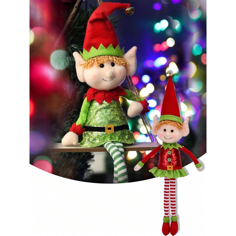Christmas Naughty Elf Toy, Long Legged Naughty Girl Christmas Doll, Window Decoration Gift, Fun Holiday Decor for Kids