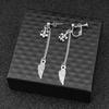 Neutral Style Stainless Steel Earrings Personalized Tassel Wing Earrings Earring Accessories Men and Women Pierced Ear Clips