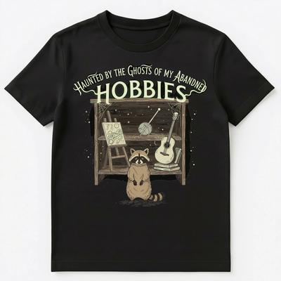 Raccoon Abandoned Hobby Humor Apparel Unisex T-shirt Tops Tees Unisex