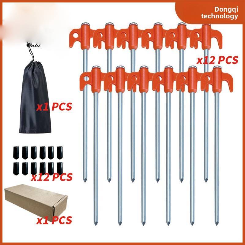 Fluorescent Tent Stakes With Led Nails For Camping Tents And Outdoor Camping Equipment