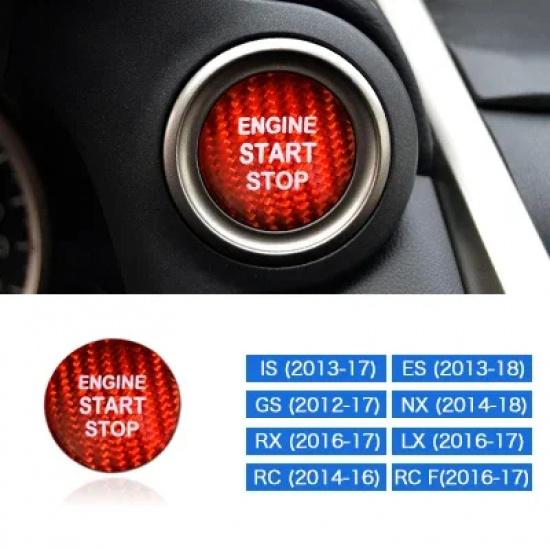 Real Hard Carbon Fiber Car Engine Start Sticker for LEXUS IS250 IS200 IS300 ES350 ES300 GS300 NX RX300 RX330 RX350 LX470 LX570
