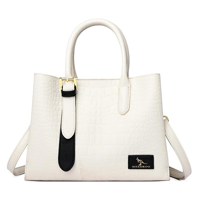 

Новые модные дизайнерские женские сумки-тоут из натуральной кожи, роскошные сумки через плечо из крокодиловой кожи, сумки из коровьей кожи в стиле ретро