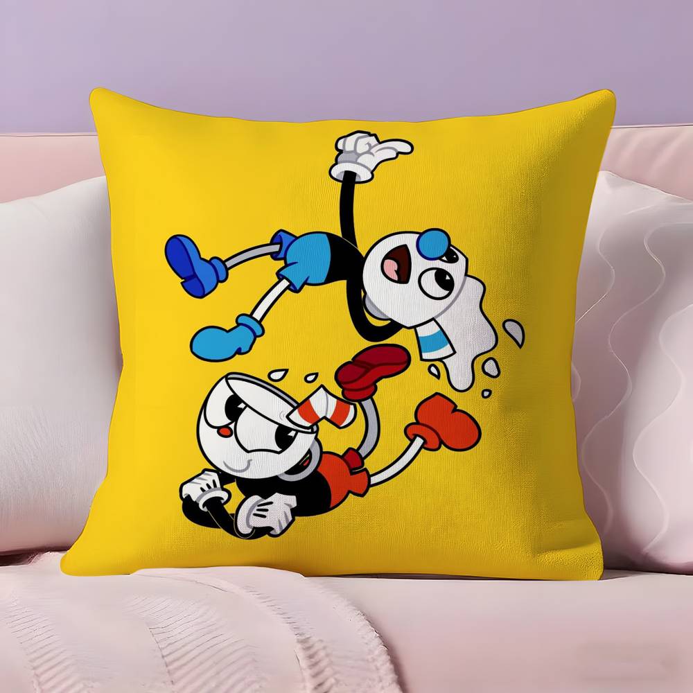 Classic Cute Game C-Cuphead Pillow Case  Ultra Soft Skin Friendly Fabric Cloud Like Comfort & Concealed Zipper