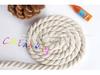 Off-White Three-Strand Cotton Curtain Tie Rope for DIY Projects