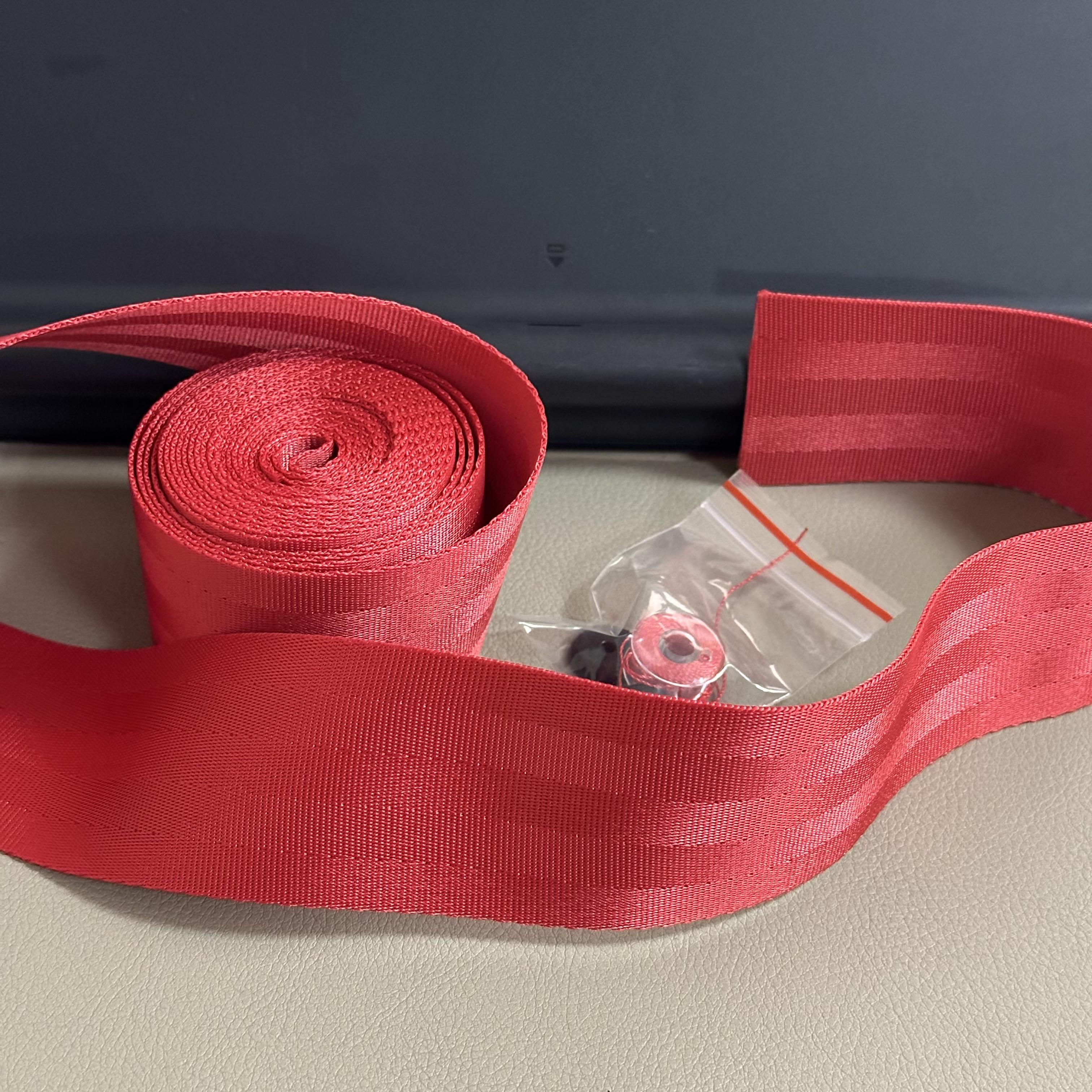 

Red Auto 3.6 Meters Universal Strengthen Seat Belt Webbing Fabric Racing Car Modified Seat Safety Belts Harness Straps червоний