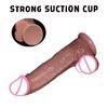 Realistic Liquid Silicone Dildo: Manual Telescopic Anal Plug & Female Masturbator