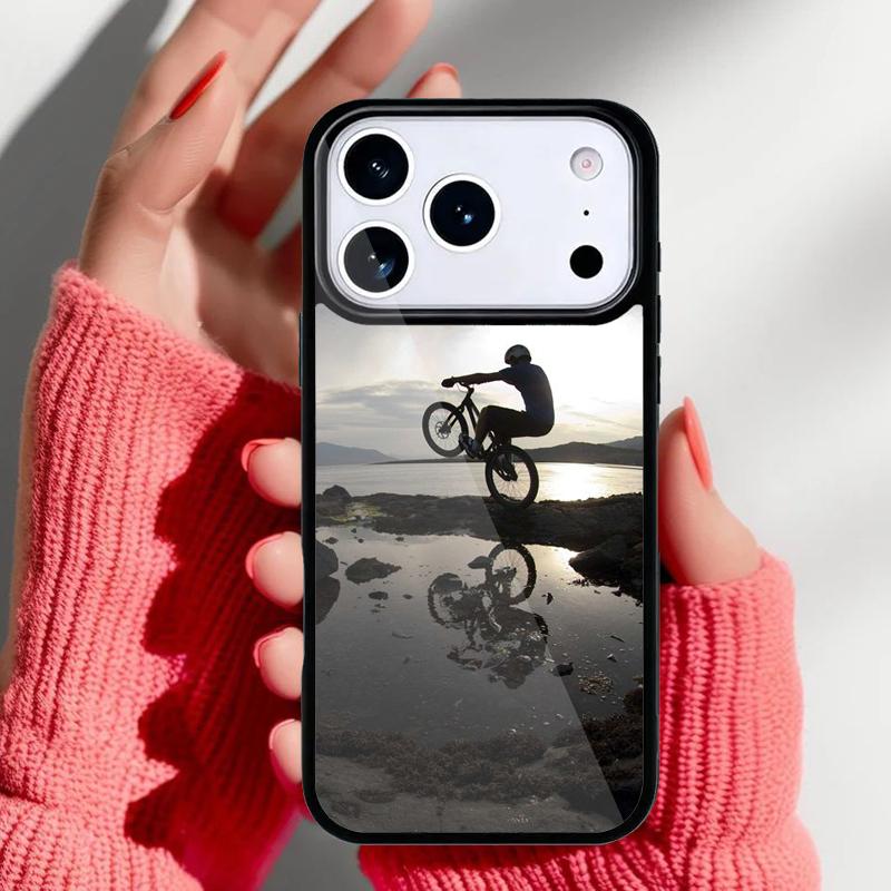 Sport Mountain Bike Cycling Art Phone Case for iPhone 17 Air 16e 15 14 13 Pro Max Back Cover for 12 11 Pro Coque