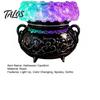 Spooky Mist Maker Halloween Cauldron LED Bubble Light, Color Changing Witch Potion Lamp, Gothic Decorative Candle Holder Light Up for Party Home Decor