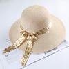Women's Fashionable Sun Protection Wide Brim Straw Hat for Summer Beach and Scenic Outings