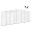 VidaXL 5x Paniers à Gabions Arqués Cages à Gabions Arquées Murs de Gabion Barrières de Jardin Terrasse Extérieur 3145855