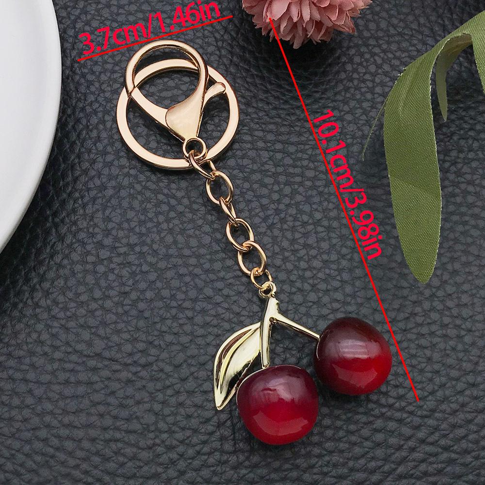 Korean Cute Cherry Resin Keychain Pendant