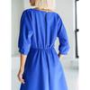 Women's Spring and Summer New Fashionable and Casual Seven Sleeve Waist Slimming Dress