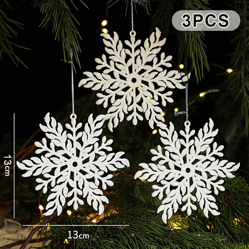 1-6 szt. Świąteczne Kreatywne Rękodzieło Choinka Dekoracja Domu Biały Plastik Różne Style Ozdoby Świąteczne