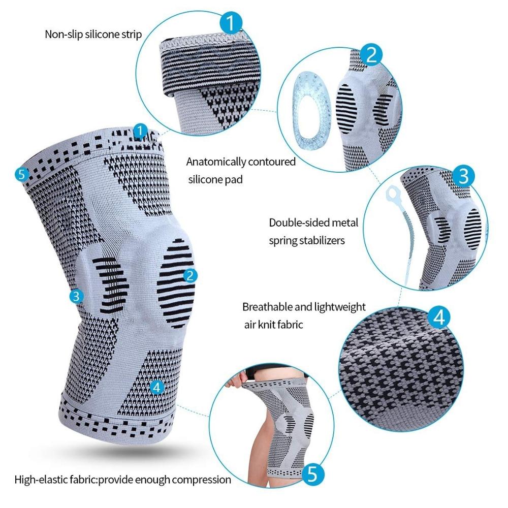 An-Slip Spring Basketball Knee Pad Running Volleyball Tennis Knee Patella Protector Joint Support Knee Brace Sports Kneepad
