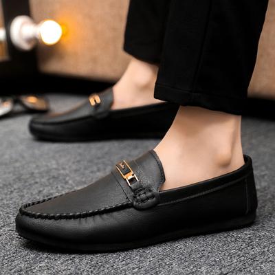 Office Flat Lightweight Leather Shoes for Men Low-Top Adults Size 44 Designer New In Pu Summer Sale Slip-on 2025 Man Casual Shoe