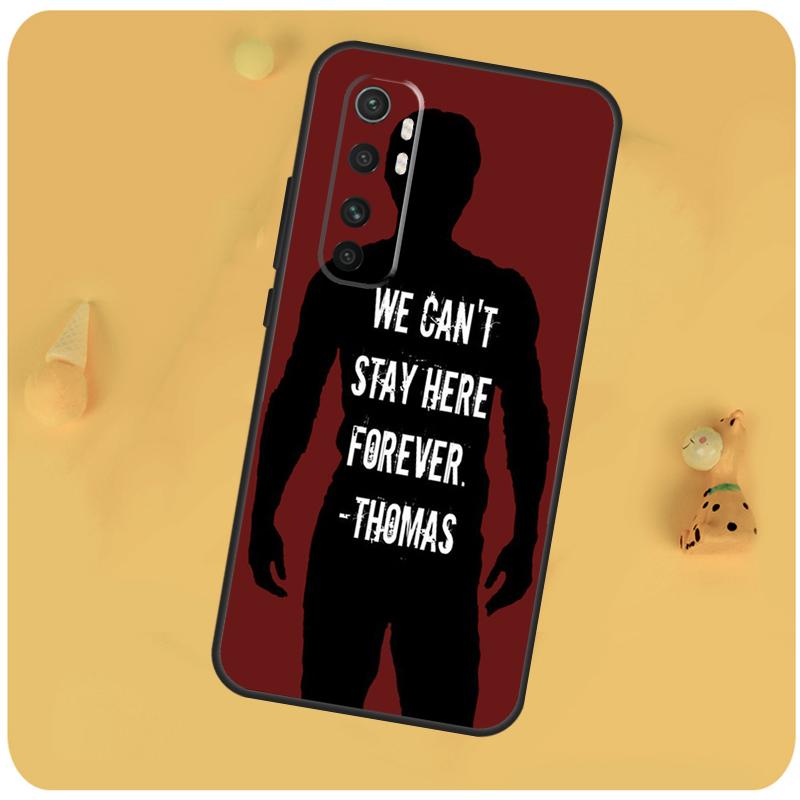 The Maze Runner Qoutes Case For Xiaomi 13 12 Lite 11T 12T Pro 12X Cover For POCO F5 X3 X5 Pro X4 F4 GT F3 M5s C40