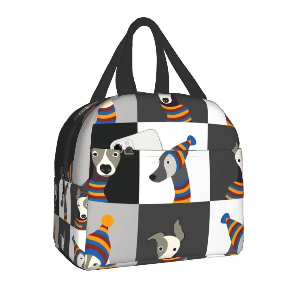 Luxury Pearl And Abalone Poodle Dog Insulated Lunch Bag for Women Resuable Pudel Caniche Cooler Thermal Bento Box Work School