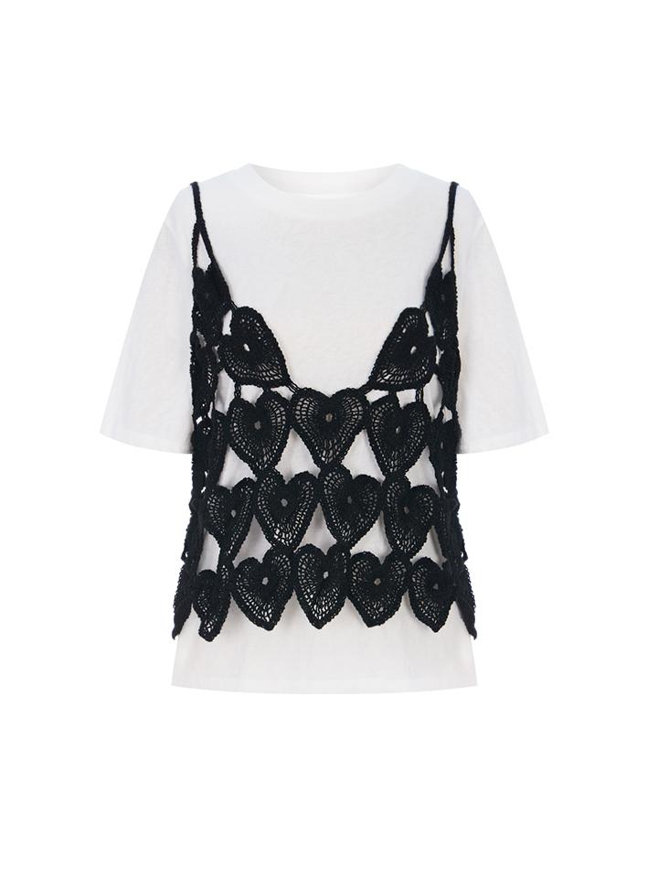 PAIGEFLYNN Heart Bustier T-Shirt Set_S6Bse012C