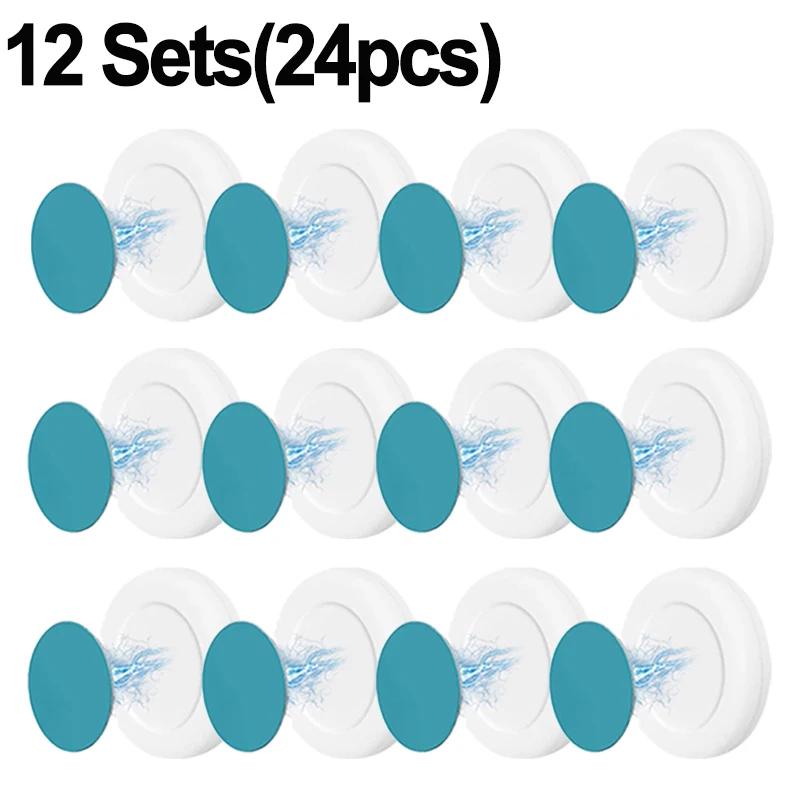 2/24PCS Magnetic Hooks Wall Mount Remote Control Anti-Lost Magnet Holder Round Self Adhesive Strong Hooks Home Storage Organizer