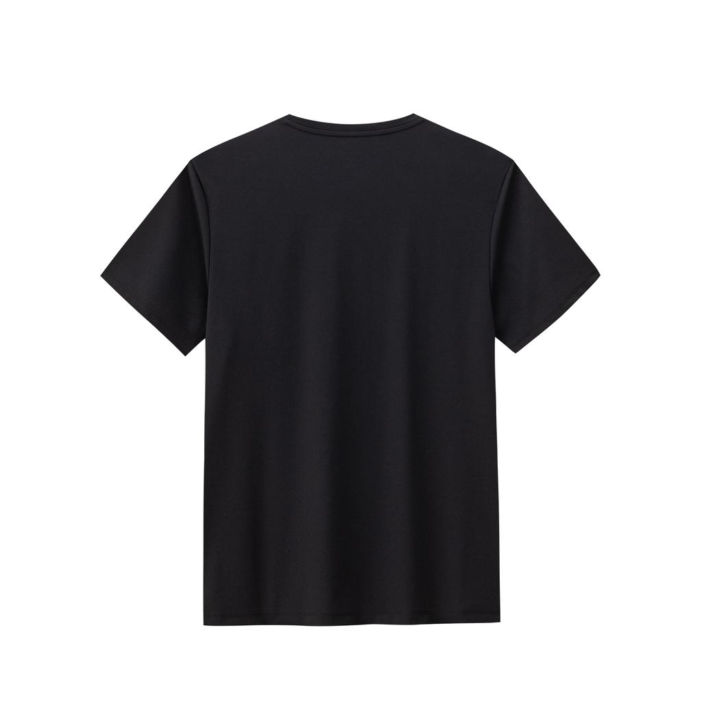 Anta Training Series Mens Sports Short Sleeve Knitted Shirt Summer 2026 T-Shirt Men tops Basic-Black 152627122-5