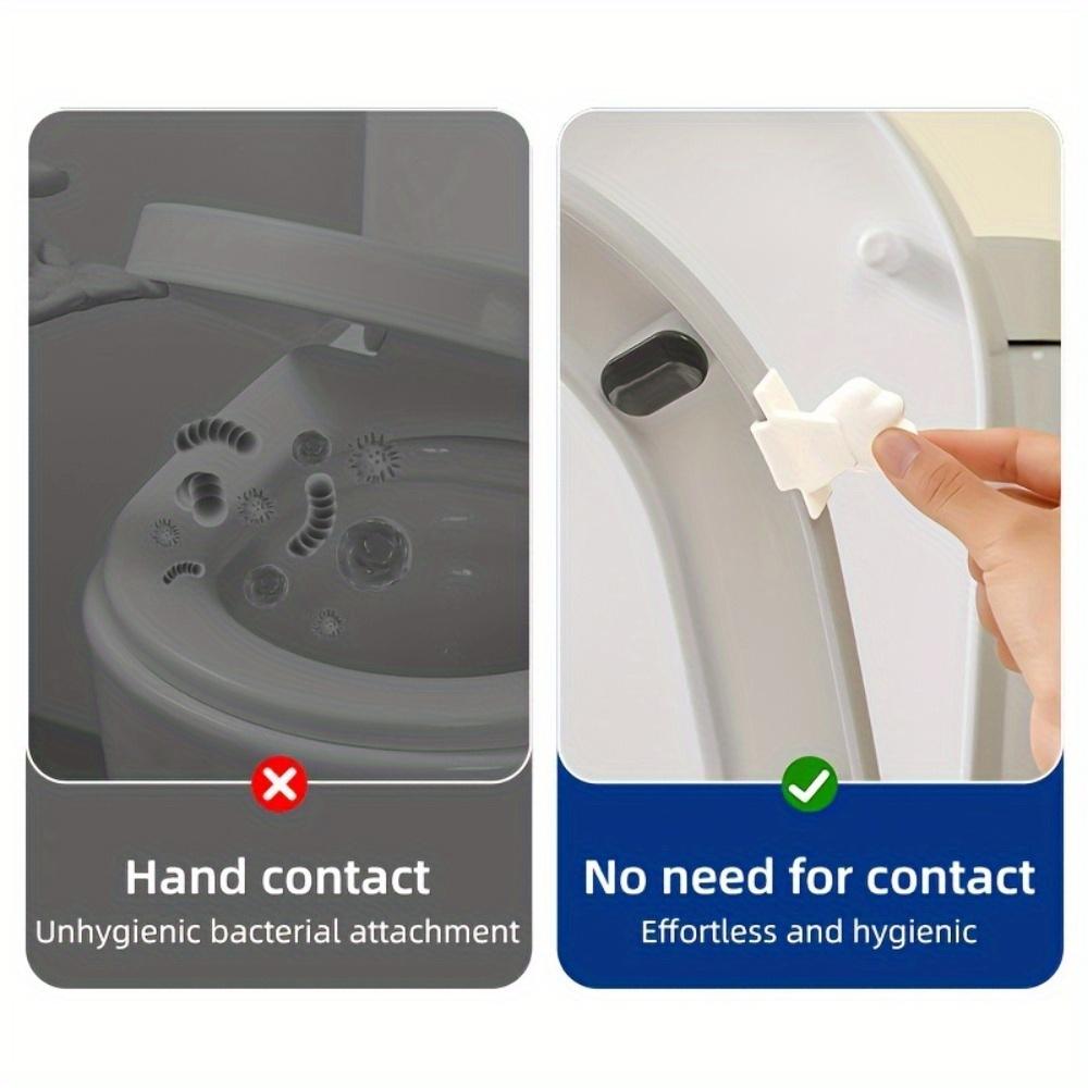 1Set/2pcs Contactless Toilet Seat Lift Handle, Hand-free Tool, for Lifting Toilet Seat Cushion in Bathroom