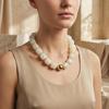Chunky Beaded Choker Colorful Resin Beads Necklace Boho Beaded Holiday Necklace for Women Summer Vacation Beach Jewelry