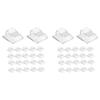 AT21-200 Pc Outdoor Light Clips For String Lights Self Adhesive Mini Cable Hooks Wire Clips Hooks Cord Organizer Holder Clear