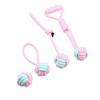 Juego de Juguetes para Mascotas de Cuerda de Algodón Perro Gato Resistente a Mordeduras Cuerda para Masticar Bola con Nudo Juguetes para Exteriores Limpieza Dental Molar Juguete para Mascotas Cuerda de Algodón Duradera