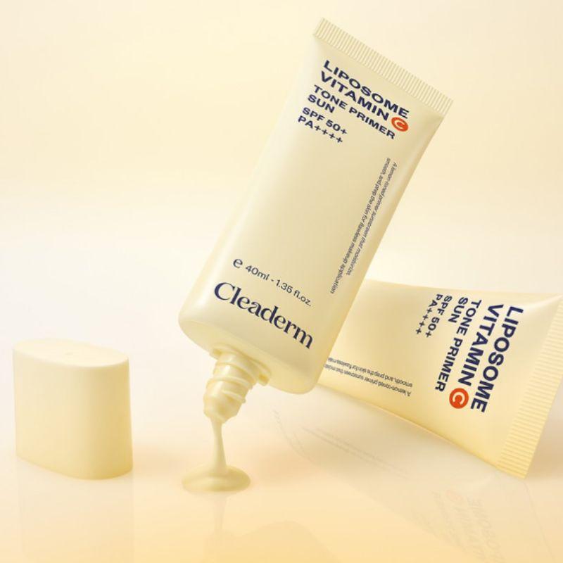 CLEADERM Liposome Vitamin C Tone-Up Primer Sun SPF Protection Brightening Makeup Base 40ml