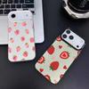 Funda para teléfono linda Flores de fresa de verano Carcasa plateada Para IPhone 17 16 15 14 13 12 11 Pro Max Plus