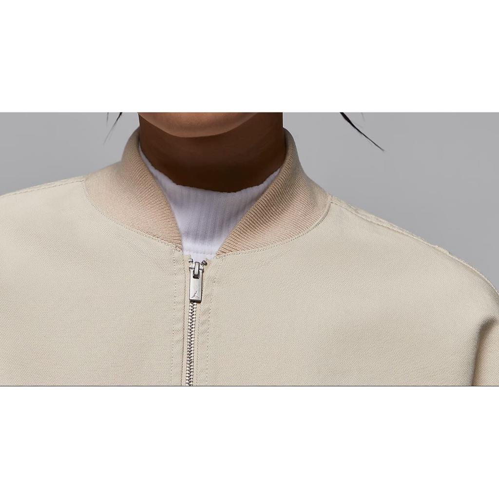 Jordan Renegade Tkana Wygodna Codzienna Sportowa Kurtka z Zamkiem na Ramię z Długim Rękawem Kobiety kurtki Legendarny-Jasnobrązowy FV7147-203