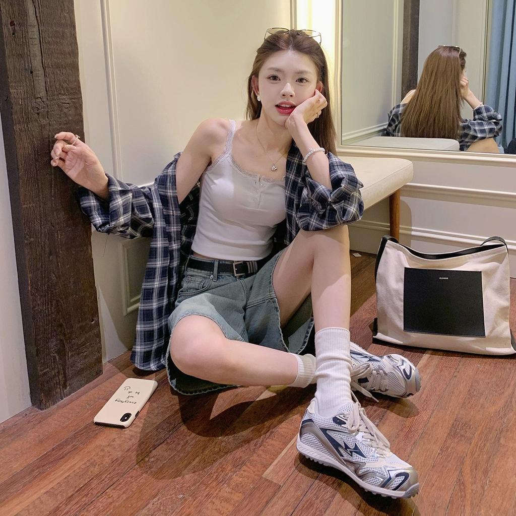 Grape mother same retro heightening mesh splicing lightweight lacing sports versatile casual shoes women's platform German training shoes