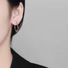 French Temperament Texture Earrings, Women'S Large Circles, High-End Niche Design, Minimalist Oval Solid Earrings