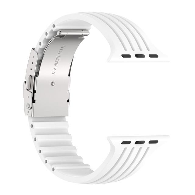 

Ремешки Для Apple Watch ultra 2 ремешок 44мм 40мм 49мм 45мм 41мм 38 46мм 42мм Силиконовый браслет correa iwatch series 3 6 se 7 8 9 10 S10-42mm 38 40 41mm белый