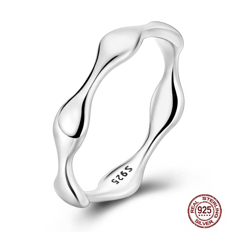 Shine Women koppar Fingerringar 925 Sterling Hjärta Krona Glöd Eldfluga Stjärna Sol Tusensköna Stapelbar Originalring Årsdag Zirkon