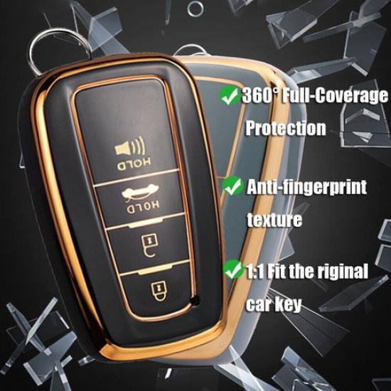 TPU Remote Key Cover Case Fob Holder for Toyota Camry RAV4 Prius C-HR 4 buttons