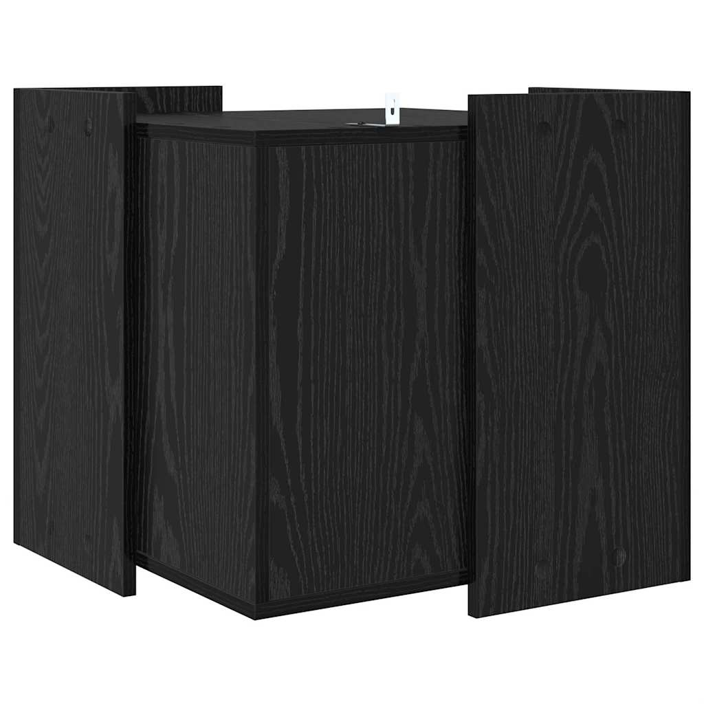 Cat Litter Box Enclosure Black Oak Effect 53 X 53 X 51 Cm