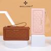 Baellerry Women's Cell Phone Bag Multi-card Slot Long Purse Zipper Coin Purse Fashion Pu Leather Wallet with Lanyard
