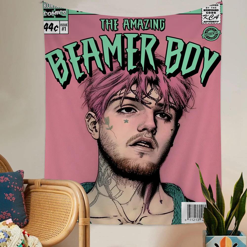 Singer Lil Peep Tapestry Art Printing Art Science Fiction Room Home Decor Home Decor