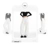 Women's American-Style Wide-Leg White Jeans: Autumn/Winter Pleated Casual Straight Floor-Length Pants