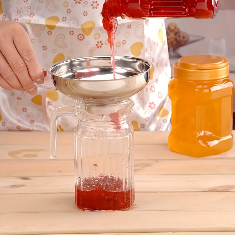 1PC Funil de Conservas de Aço Inoxidável Ferramenta de Cozinha Boca Larga Funil de Conservas Funil Filtro Vazamento Lata de Boca Larga Para Óleo Vinho Cozinha