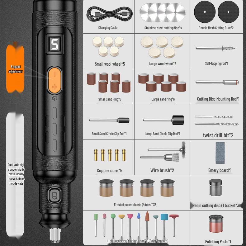 Mini Electric Handheld Grinder: Jade Wood Carving, Polishing, Engraving, Cutting Tool