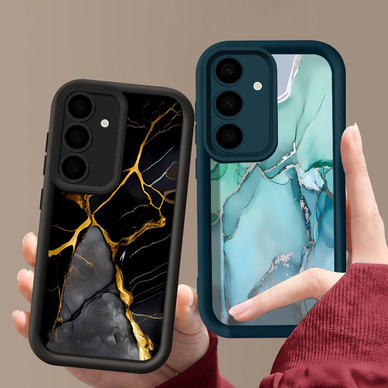 Husa de marmura colorata pentru Samsung S25 S24 S22 Ultra S23 S21 Fe A55 A54 A53 A52 A35 A15 A16 A06 Husa de protectie pentru lentile din silicon moale, rezistenta la socuri