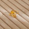 1Pcs Stainless Steel Ring Set with Zirconia, Metal Style Finger Ring, Index Finger Ring